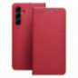 Samsung Galaxy S25 Ultra Wallet Cases LUNA Book Carbon Carbon Fibre, Elegant  Red
