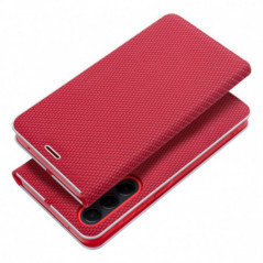 Samsung Galaxy A26 Wallet Cases LUNA Book Carbon Carbon Fibre, Elegant  Red