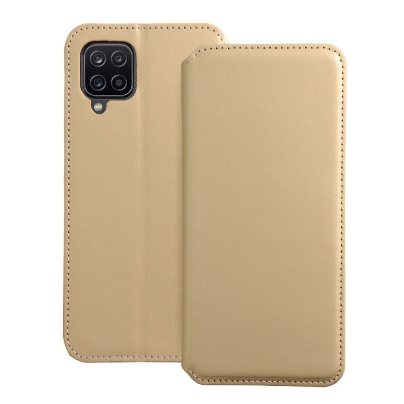 Samsung Galaxy A12 Wallet Cases Dual Pocket book Gold