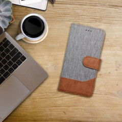 Apple iPhone 16 Wallet Cases JEANS Elegant  Grey