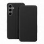 Samsung Galaxy S25 Wallet Cases FOLIO Side Magnet Elegant, Carbon pattern  Black