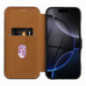 Apple iPhone 16 Pro Max Wallet Cases FOLIO Side Magnet Elegant, Carbon pattern Brown Apple iPhone 16 Pro Max Wallet Cases FOLIO Side Magnet Elegant, Carbon pattern Brown