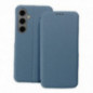 Samsung Galaxy S25 Ultra Wallet Cases FOLIO Side Magnet Elegant, Carbon pattern  Blue