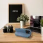 Apple iPhone 16 Plus Wallet Cases FOLIO Side Magnet Elegant, Carbon pattern  Blue
