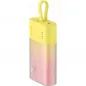 Baseus Power bank PPKDC05I 5200 mAh with built-in cable Lightning + cable Type C to Type C PD QC 2,4A 20W yellow pink Baseus Power bank PPKDC05I 5200 mAh with built-in cable Lightning + cable Type C to Type C PD QC 2,4A 20W yellow pink
