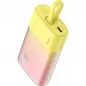 Baseus Power bank PPKDC05I 5200 mAh with built-in cable Lightning + cable Type C to Type C PD QC 2,4A 20W yellow pink Baseus Power bank PPKDC05I 5200 mAh with built-in cable Lightning + cable Type C to Type C PD QC 2,4A 20W yellow pink