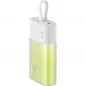 Baseus Power bank PPKDC05I 5200 mAh with built-in cable Lightning + cable Type C to Type C PD QC 2,4A 20W white green Baseus Power bank PPKDC05I 5200 mAh with built-in cable Lightning + cable Type C to Type C PD QC 2,4A 20W white green