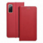 Samsung Galaxy S20 FE 5G Wallet Cases LUNA Book Carbon Carbon Fibre, Elegant  Red