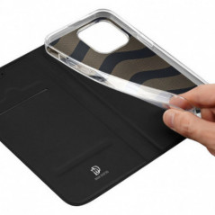 Apple iPhone 15 Pro Case Dux Ducis Leather Black