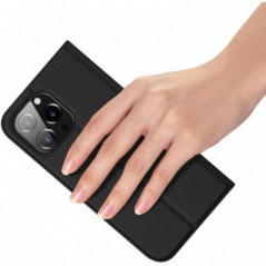 Apple iPhone 15 Pro Case Dux Ducis Leather Black