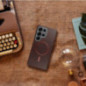 Samsung Galaxy A36 Case Gentleman Mag Cover Elegant  MagSAFE  Brown