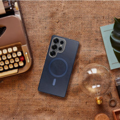 Samsung Galaxy A36 Case Gentleman Mag Cover Elegant  MagSAFE  Navy blue