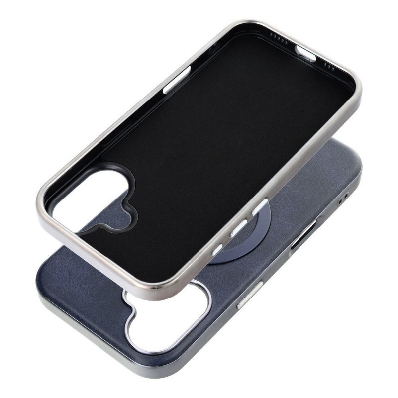 Apple iPhone 12 Pro Case Gentleman Mag Cover Elegant MagSAFE Navy blue Apple iPhone 12 Pro Case Gentleman Mag Cover Elegant MagSAFE Navy blue