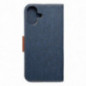 Apple iPhone 16 Plus Wallet Cases CANVAS Book Navy blue