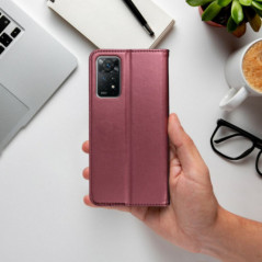 XIAOMI Redmi 15C Wallet Cases Smart Magneto book Burgundy