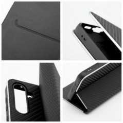XIAOMI Redmi 15C Wallet Cases LUNA Book Carbon Carbon Fibre, Elegant  Black