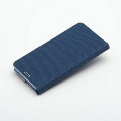XIAOMI Redmi 15C Wallet Cases LUNA Book Carbon Carbon Fibre, Elegant  Blue