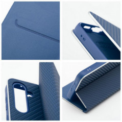 XIAOMI Redmi 15C Wallet Cases LUNA Book Carbon Carbon Fibre, Elegant  Blue