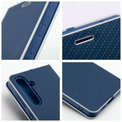 XIAOMI Redmi 15C Wallet Cases LUNA Book Carbon Carbon Fibre, Elegant  Blue