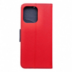 Motorola Moto G75 Wallet case Fancy Book Red / Navy