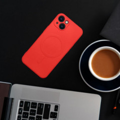 Apple iPhone 17 Pro Case Silicone Mag Cover MagSAFE  Red