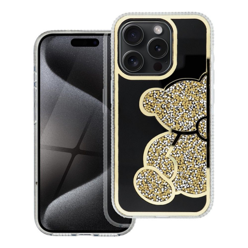 Apple iPhone 17 Pro Case Teddy bear Gold