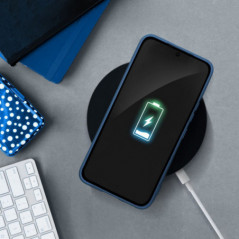 Samsung Galaxy S25 Edge Case Silicone Elegant  Blue