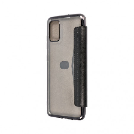 ELECTRO BOOK for Samsung Galaxy A51 FORCELL Case of 100% natural leather & TPU Black