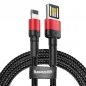 Cafule for iPhone Lightning 8-pin 2,4A 1M grey+black Black