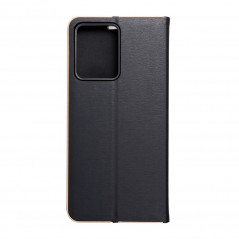 XIAOMI Redmi Note 12 4G Wallet Cases LUNA Book Gold Elegant  Black