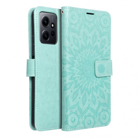 XIAOMI Redmi Note 12 5G Wallet Cases MEZZO Book Mandala Green