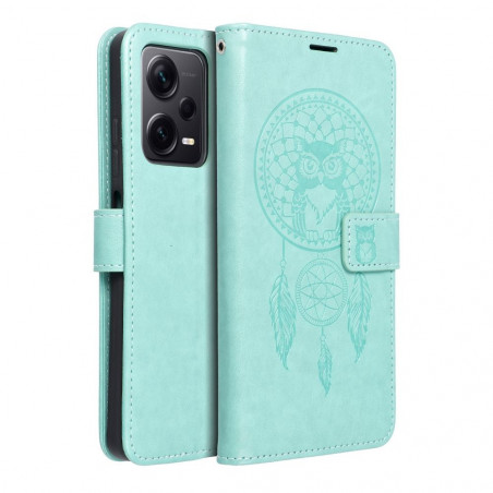 XIAOMI Redmi Note 12 Pro Plus 5G Wallet Cases MEZZO Book Dreamcatcher Green