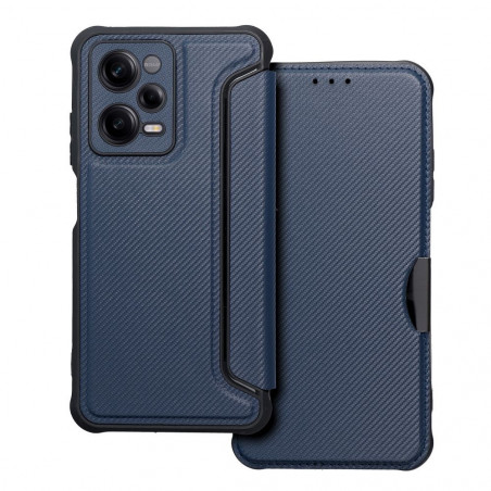 XIAOMI Redmi Note 12 Pro 5G Wallet Cases Razor Book Carbon Fibre, Carbon pattern Blue