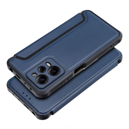 XIAOMI Redmi Note 12 Pro 5G Wallet Cases Razor Book Carbon Fibre, Carbon pattern Blue