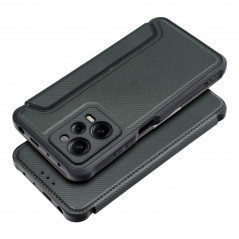 XIAOMI Redmi Note 12 Pro 5G Wallet Cases Razor Book Carbon Fibre, Carbon pattern Dark green