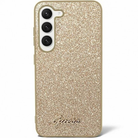 Samsung Galaxy S24 Case Guess Glitter Script Gold